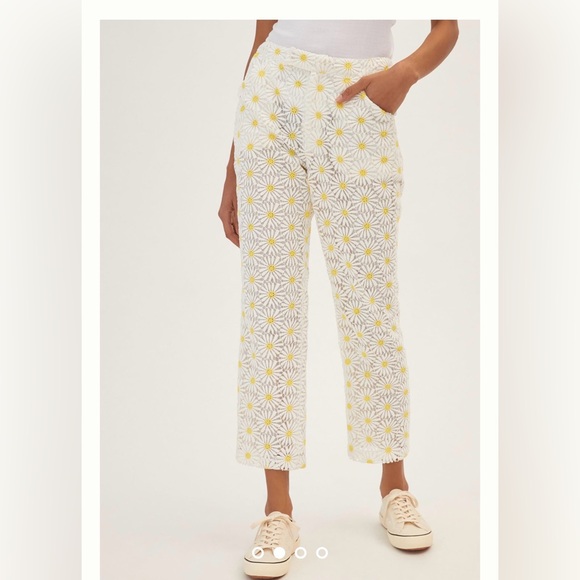 Sale ❤️NWOT Anthropologie Anna Sui Daisy Daisy Lace Pants - Picture 2 of 6